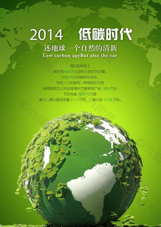 低碳地球世界海报图片