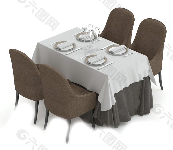 餐桌素材模型