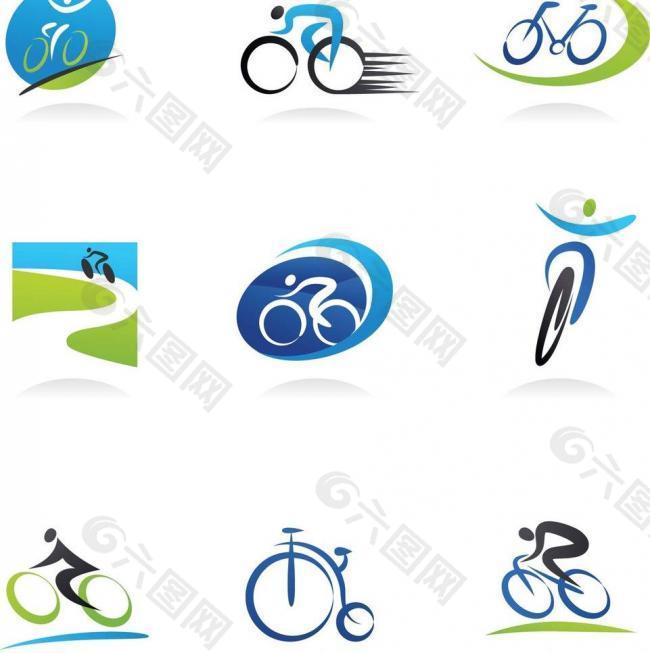 骑行运动标识图片