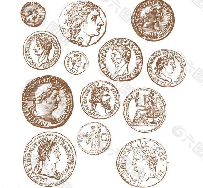 古代硬币图片