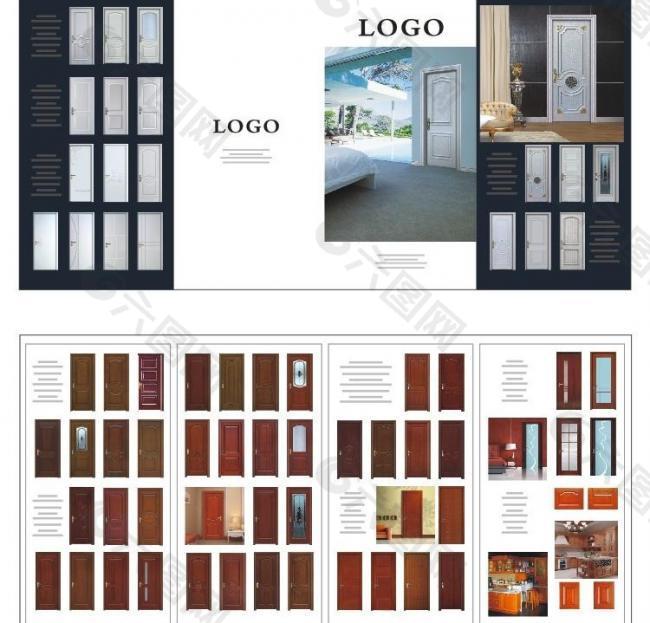 木门折页排版设计图片