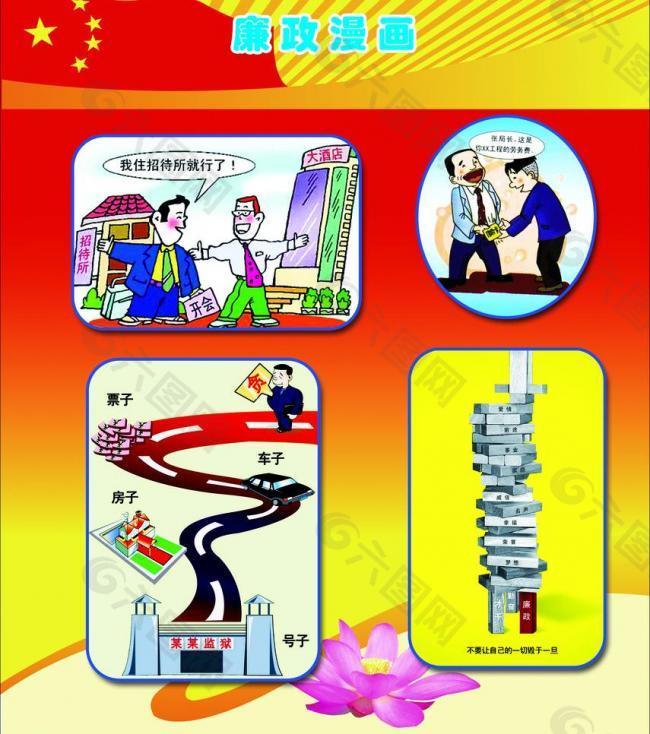 廉政漫画图片