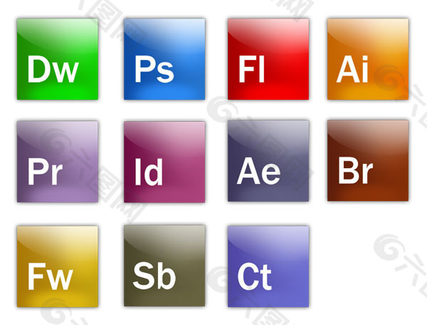 全套Adobe软件图标PSD分层文件