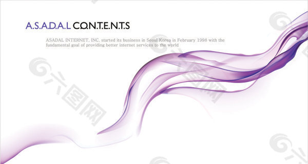 紫色动感曲线背景矢量素材