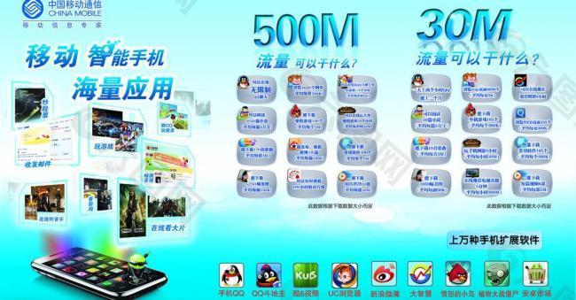 中国移动智能手机海量应用图片