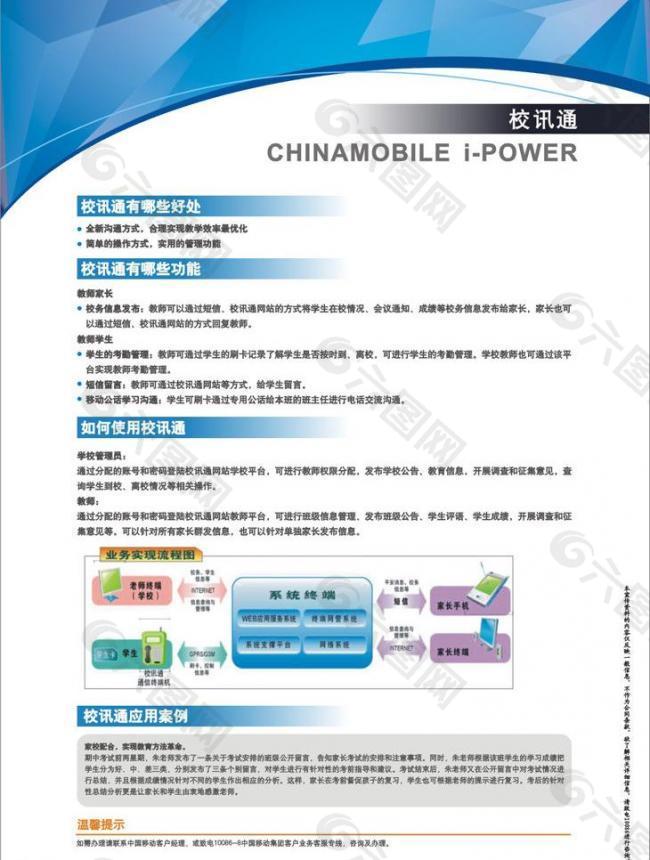 中国移动 动力100 校讯通（标准版） dm单 背面图片