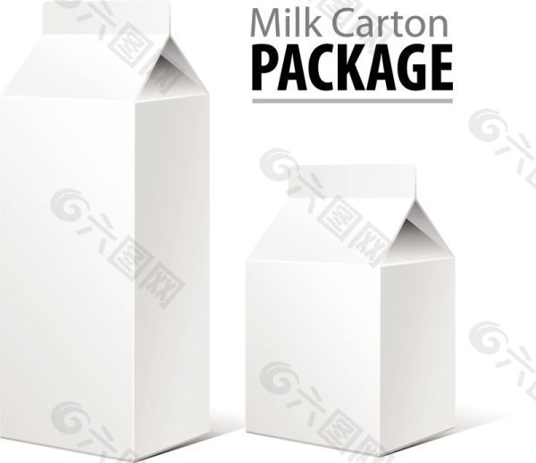 牛奶包装盒—矢量素材
