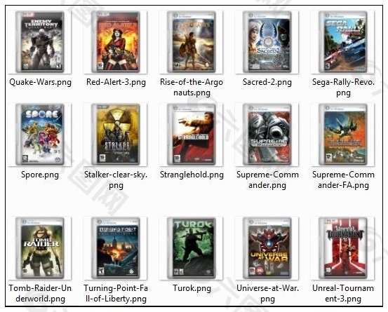 50个电脑游戏和电影封面png图标-3