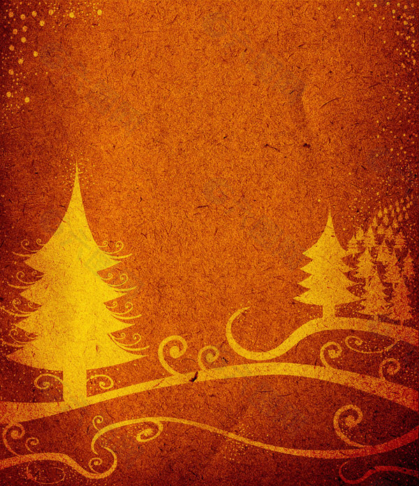 圣诞树怀旧底纹背景02——高清图片