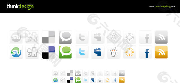 图标-全球知名的web2.0网站logo图标矢量素材