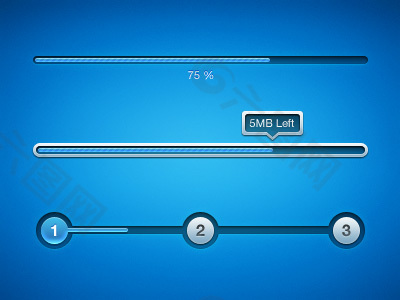 下载步骤进度条psd素材