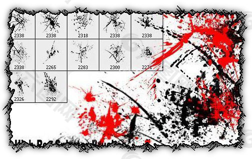 高清晰滴溅、泼溅PS笔刷