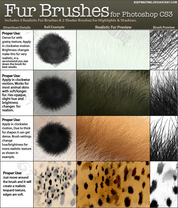 fur brushes 動物毛髮筆刷設計元素素材免費下載(圖片編號:466544)-六