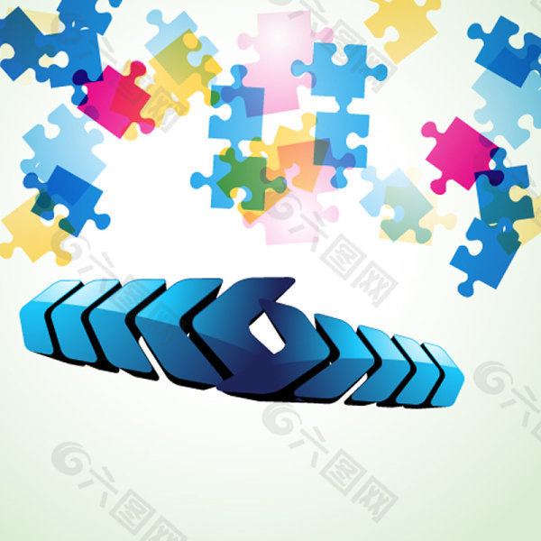 时尚拼图05——矢量素材