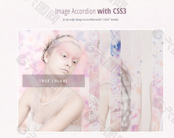 CSS3图像手风琴效果