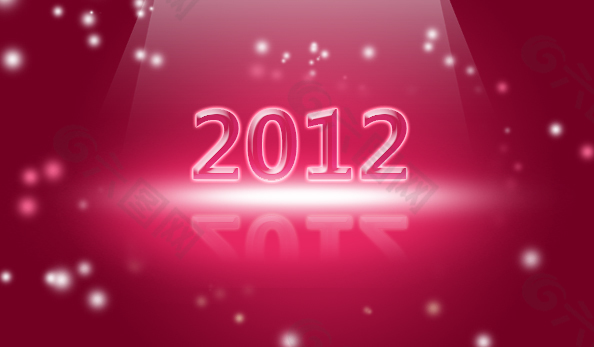 2012创意字体背景—psd分层素材