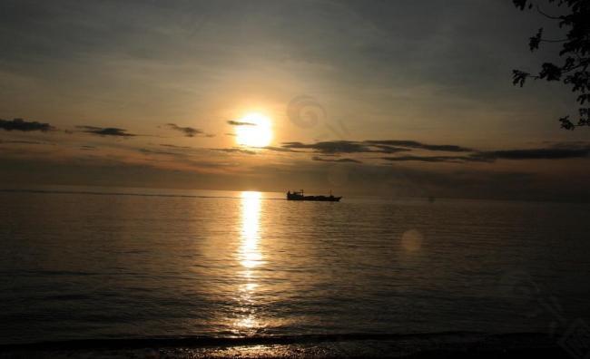 菲律宾海滩落日图片