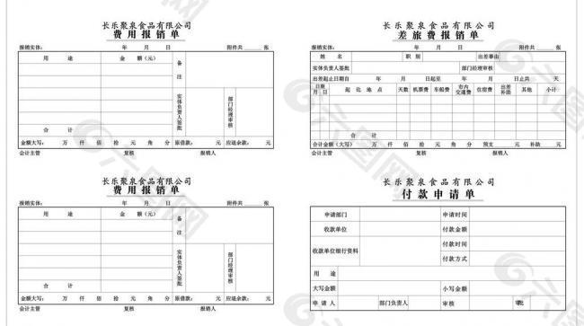 差旅费报销单 表格 模板图片