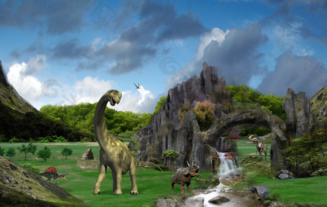 恐龙乐园 风景 PS合成
