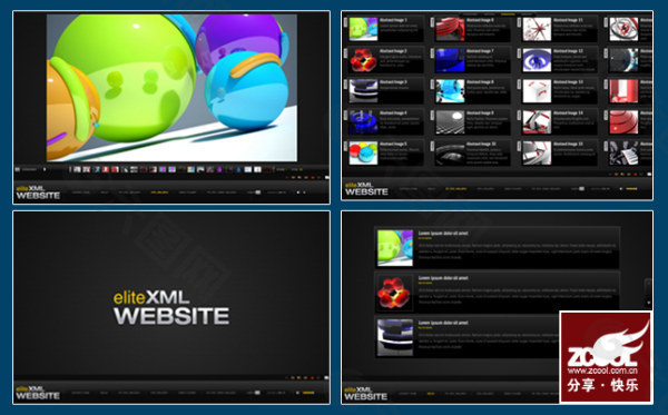 Flash_XML_网站源码,含FLA,TTF等,适合企业或图片展示或设计工作室