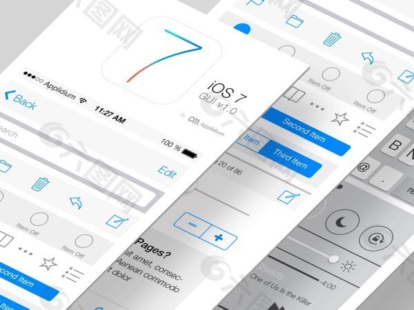 ios7_GUI_PSD(图形用户界面)