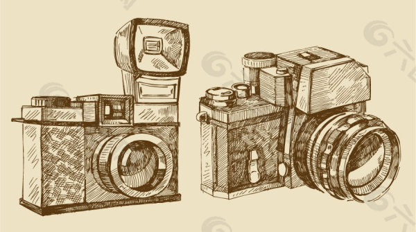 相机线稿—矢量素材