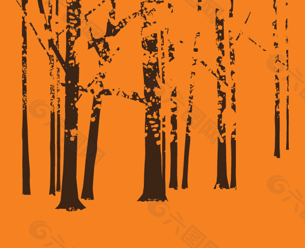 橙色树林