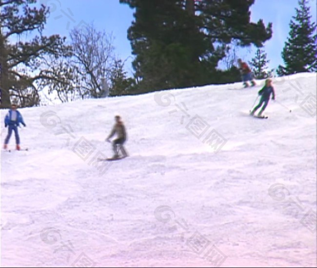 冬季滑雪场视频素材素材下载