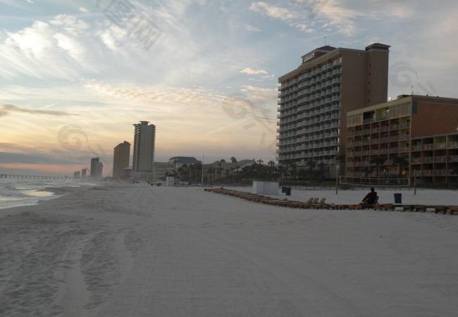 海岸建筑风光图片