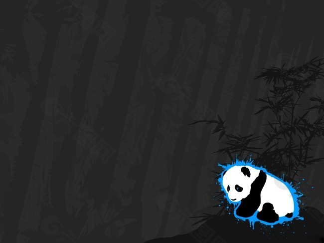 高清2D国宝熊猫特效桌面背景图片