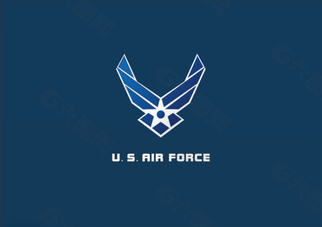 精致美国空军标识矢量素材