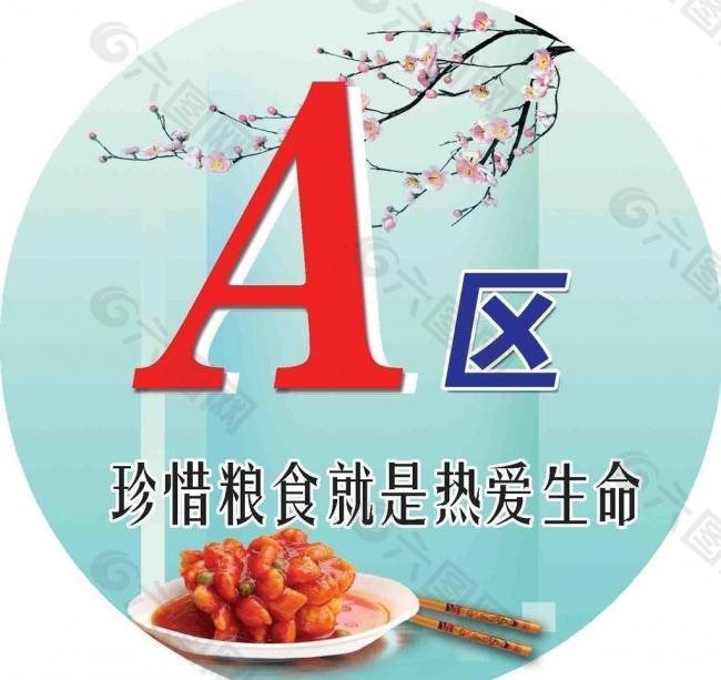 食堂区域指示牌图片