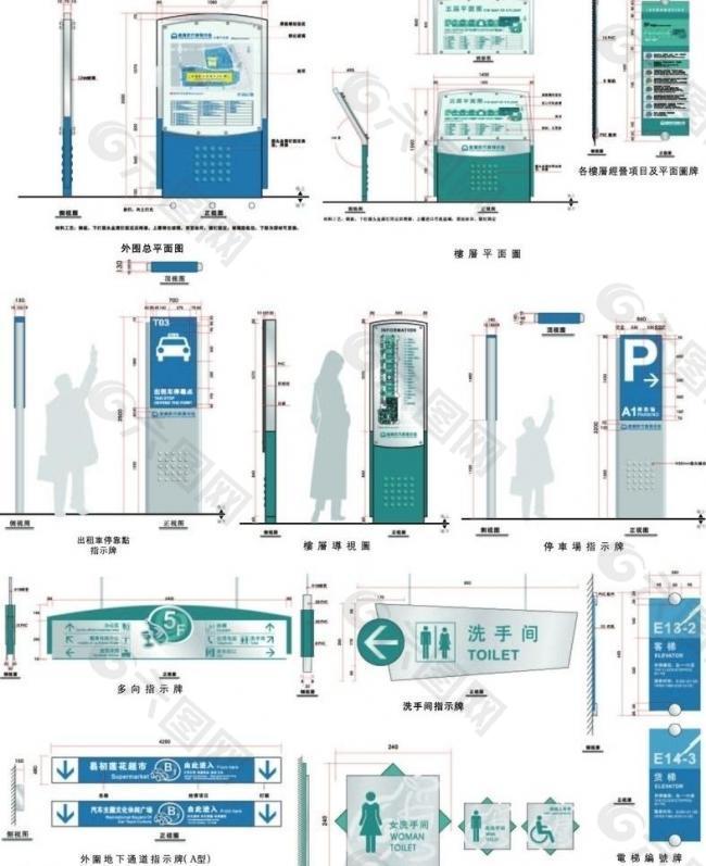 小区识别指示牌图片