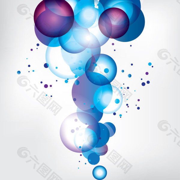 彩色气泡背景—矢量素材