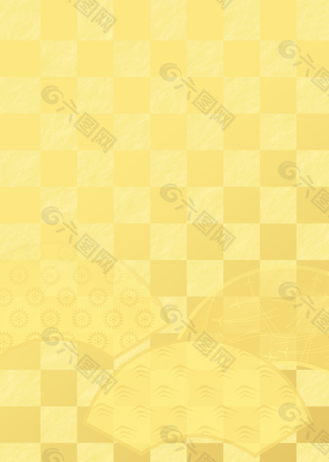 淡黄褐色衬扇形点缀单页背景图