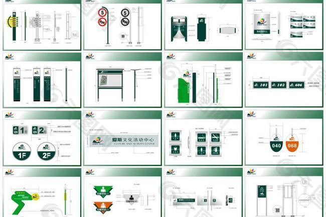 全套小区标识标牌环境指示系统图片