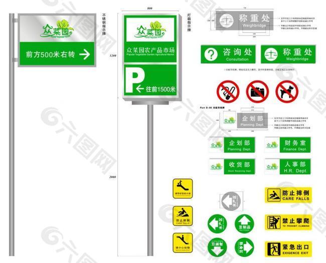 农贸市场标识标牌环境指示系统图片