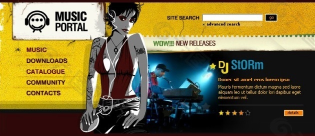 音乐网站动画