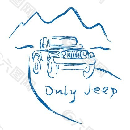 矢量Jeep车