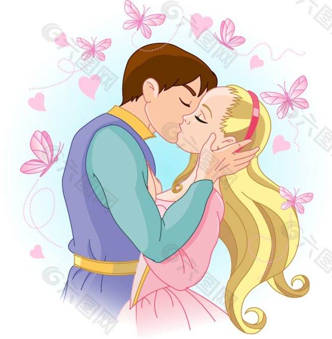卡通情侣亲吻设计元素素材免费下载图片编号540754 六图网 2271