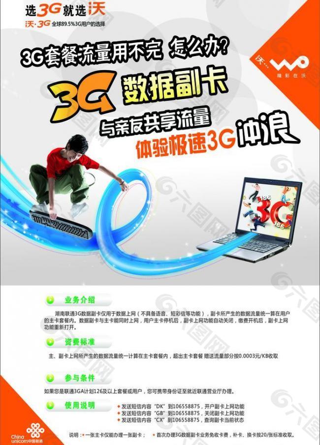 联通3g副卡 体验极速冲浪图片