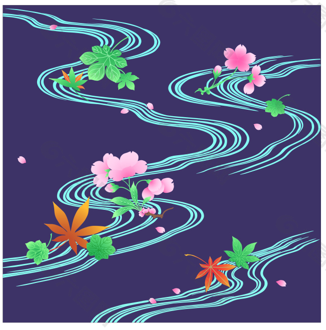 日本风格花纹