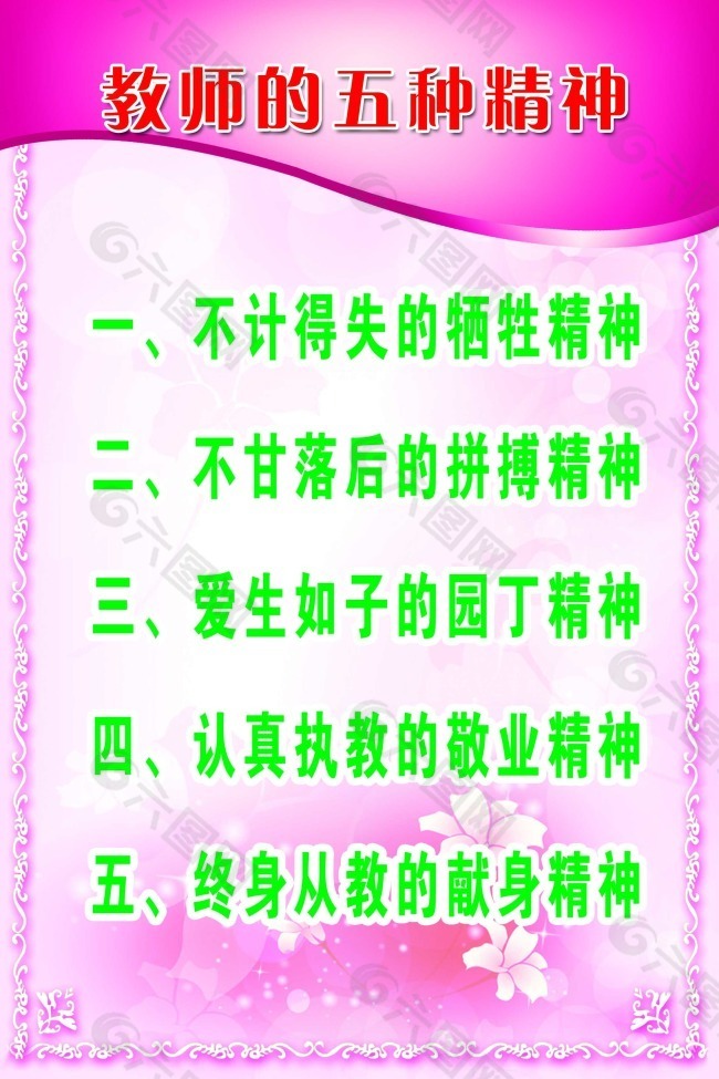教师的五种精神