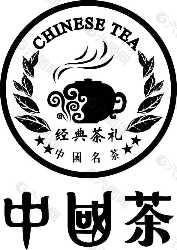 中国名茶标签设计矢量图