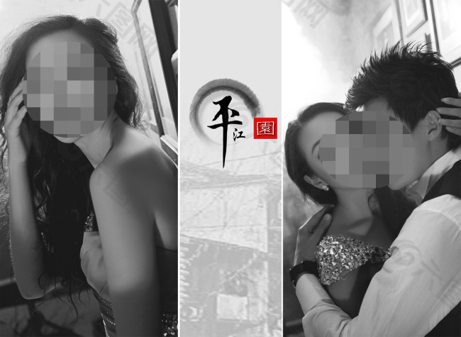 婚纱展板素材下载