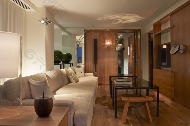 狭长客厅效果图