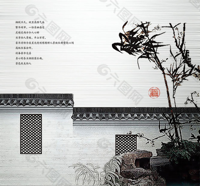 中国风PSD分层素材古建筑