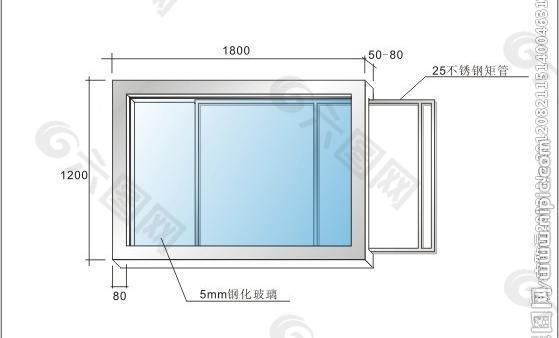 不锈钢橱窗 墙面固定式图片