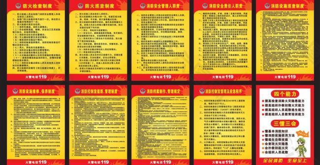 消防制度牌图片