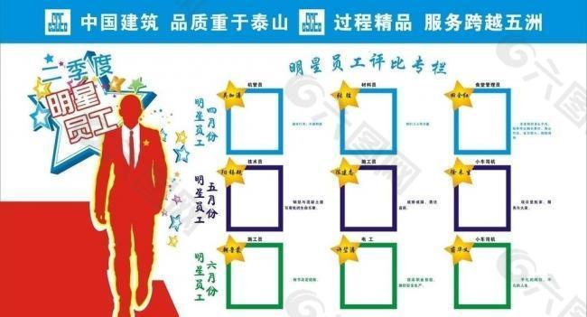 明星员工 中国建筑标志图片